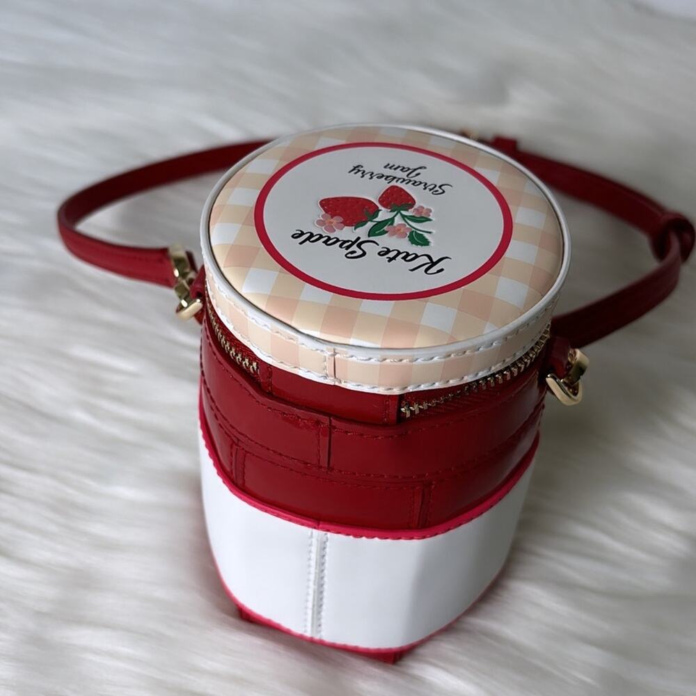 NWT Kate Spade Strawberry Dreams 3D Jam Crossbody/ Red-Gold - Picture 5 of 8
